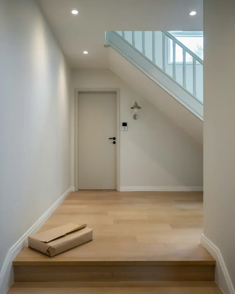 trapphusrenovering med nya ytskikt och belysning i djursholm danderyd