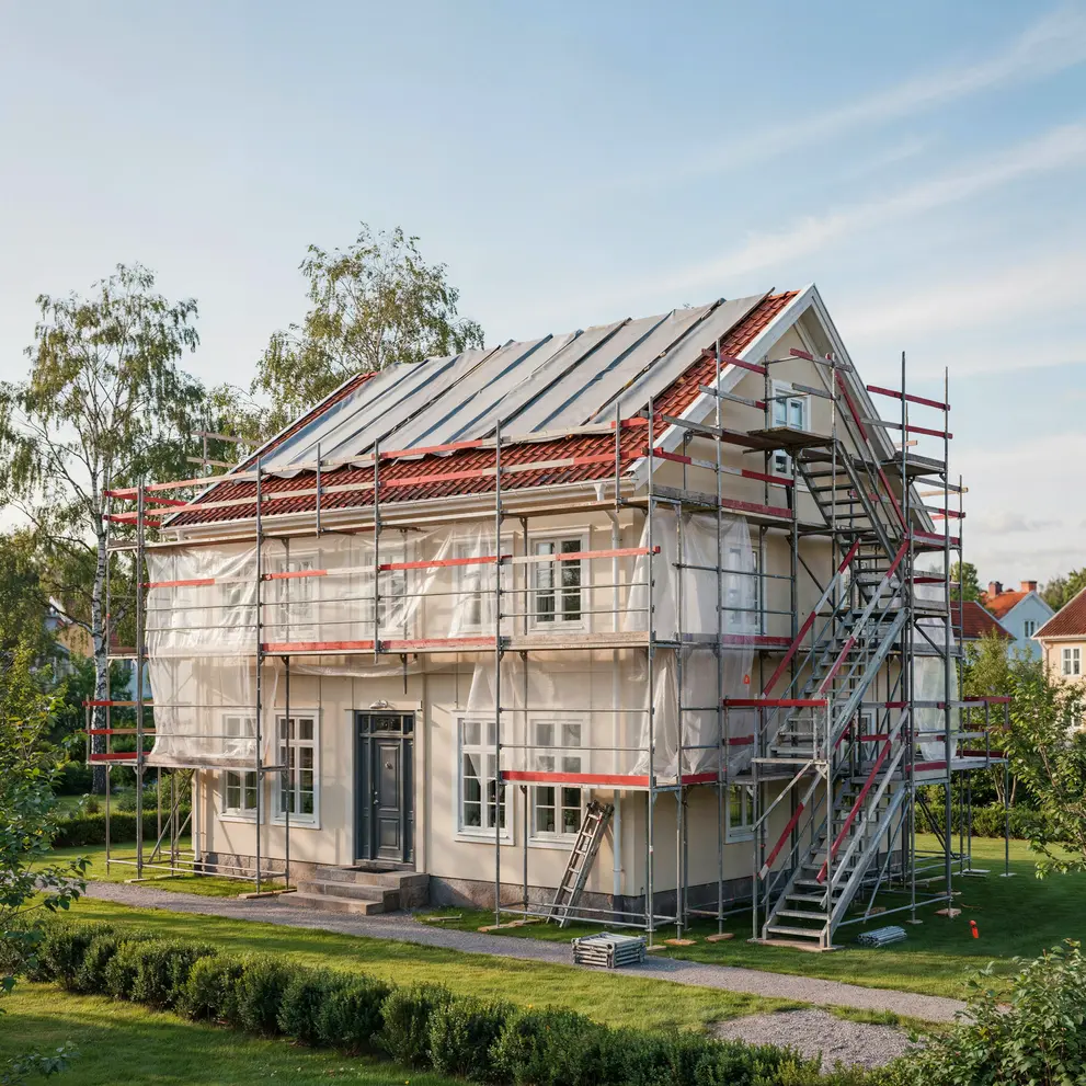 hyra byggstallning montera vaderskydd danderyd stockholm